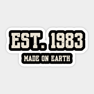 1983 Birthday Vintage Varsity Sticker